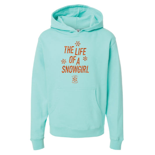 Cloquet Nordic Ski Club Youth Midweight Hooded Sweatshirt (Life of a Snowgirl)