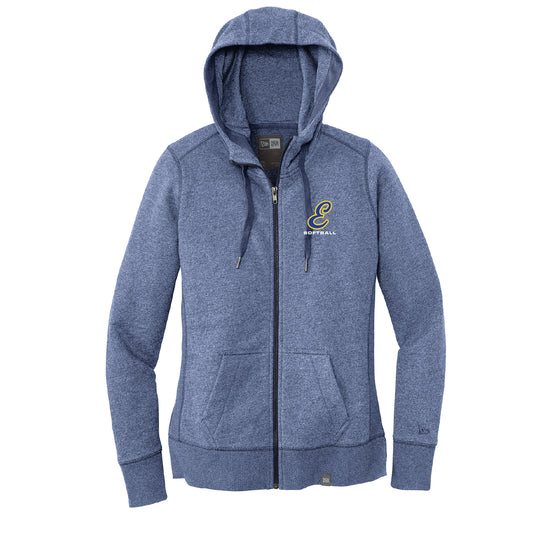 Esko Softball New Era Ladies French Terry Full-Zip Hoodie