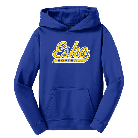 Esko Softball Youth Sport-Wick® Fleece Hooded Pullover