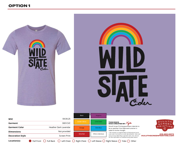 Wild State Cider Pride Heather Dark Lavender CVC T-shirt