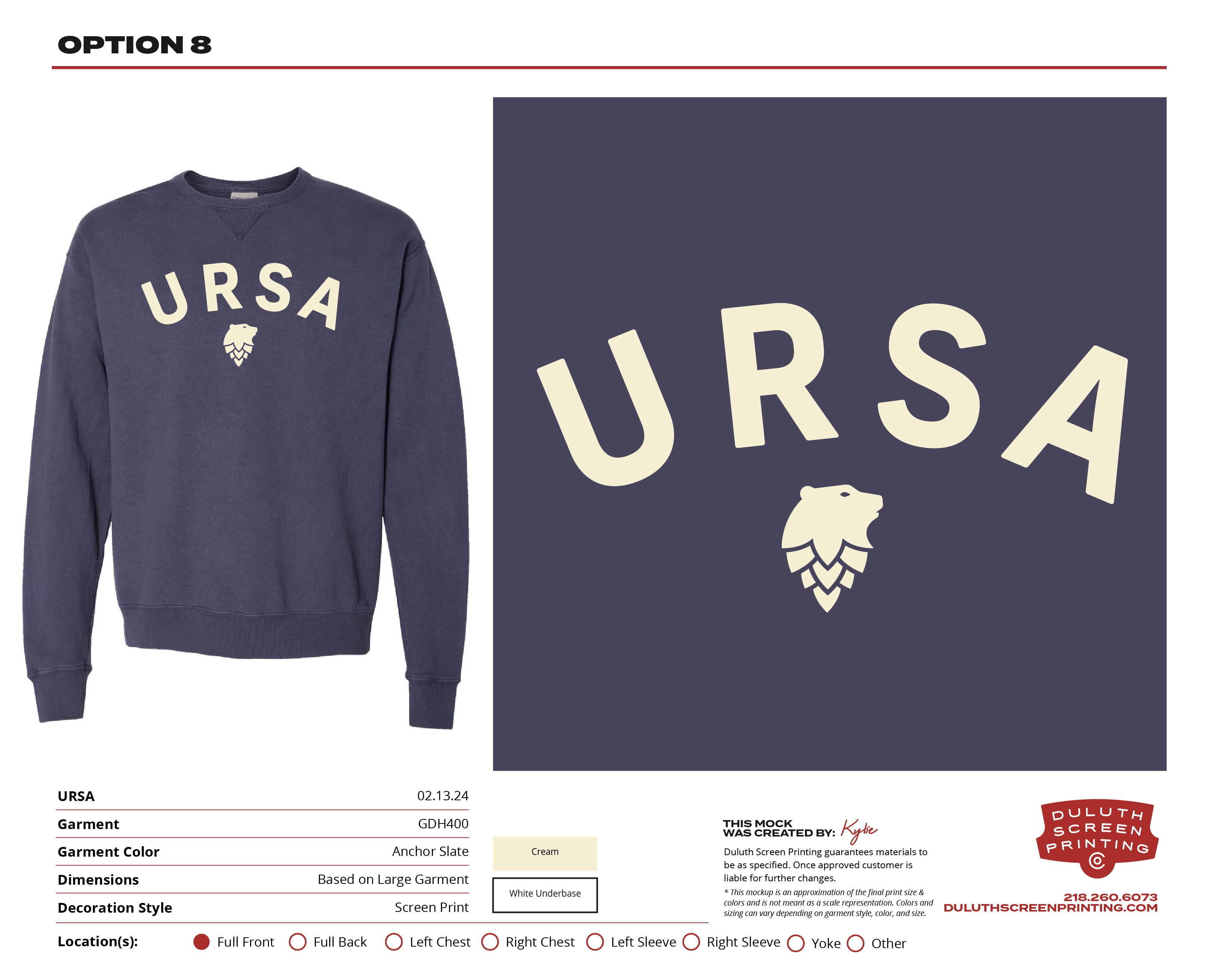 URSA ComfortWash Garment-Dyed Crewneck Sweatshirt