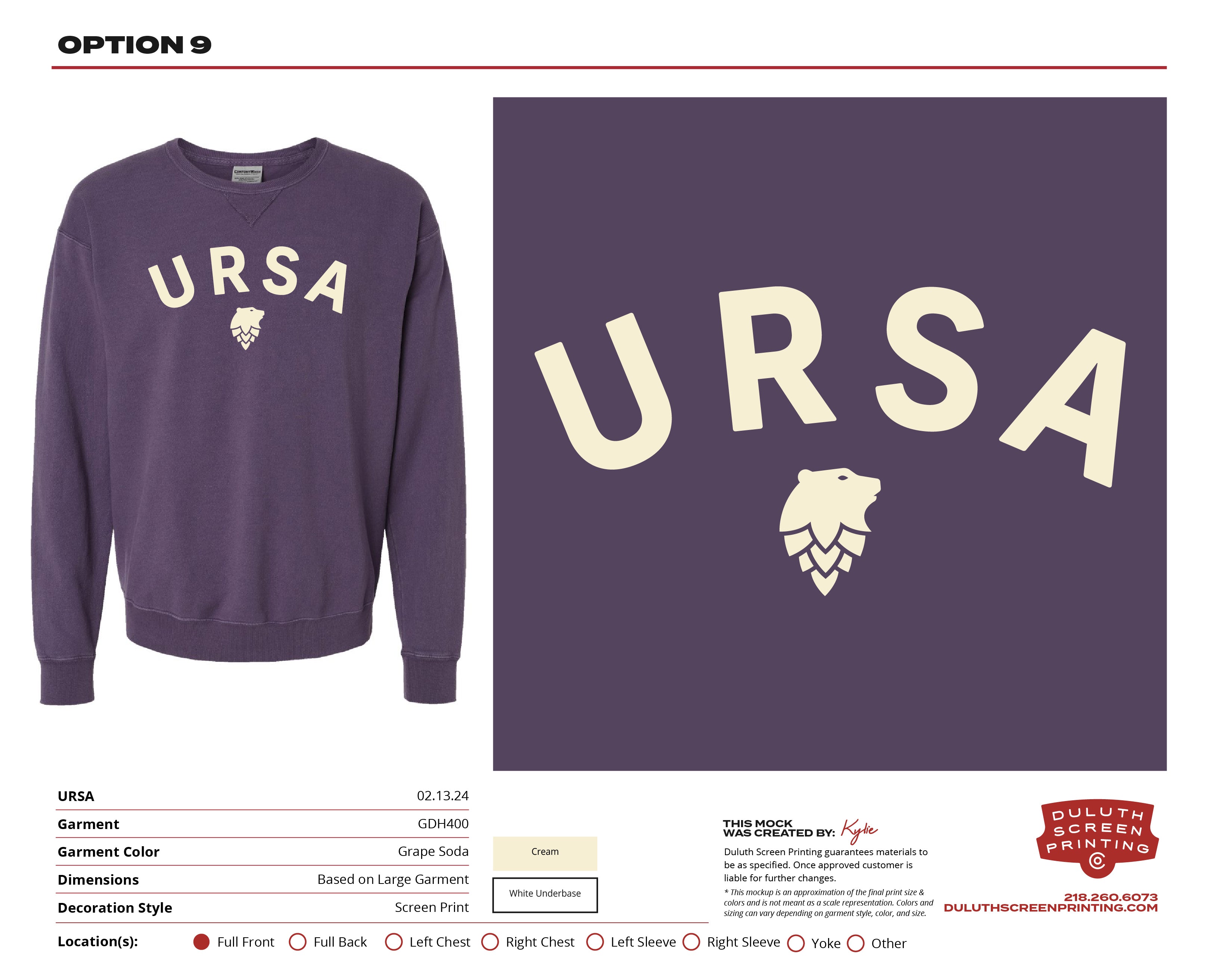 URSA ComfortWash Garment-Dyed Crewneck Sweatshirt