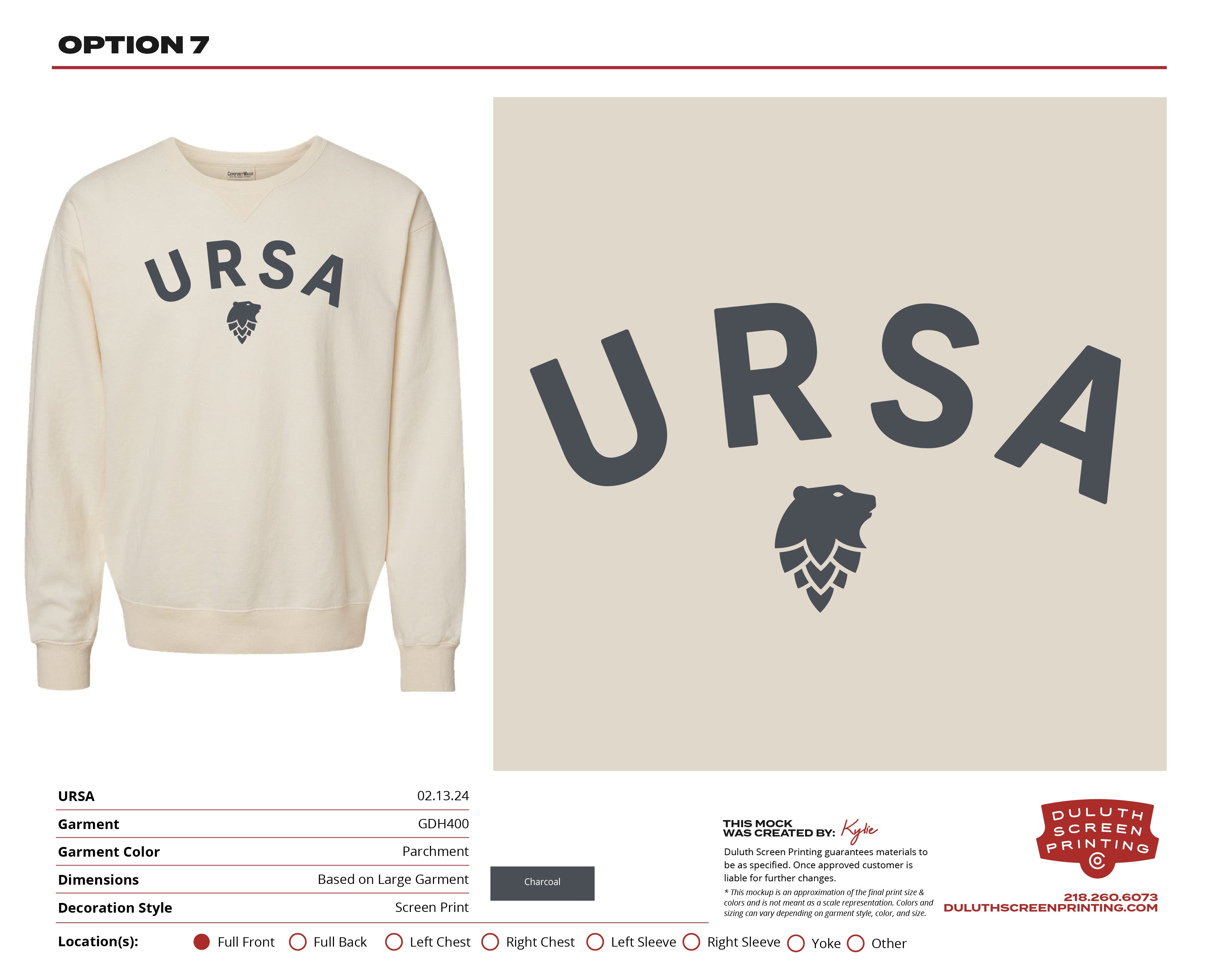 URSA ComfortWash Garment-Dyed Crewneck Sweatshirt