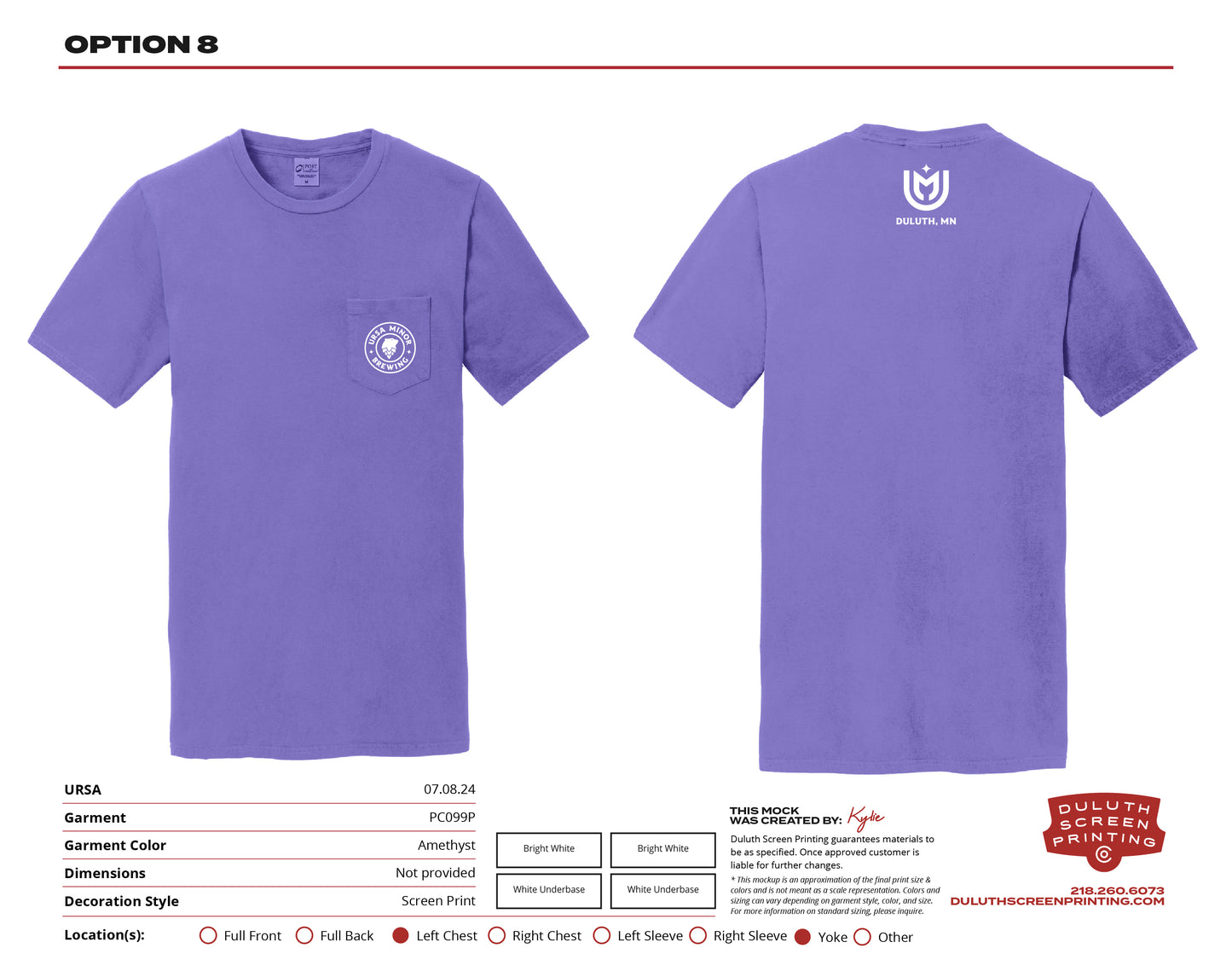 Ursa New ComfortWash by Hanes Pocket T-shirts