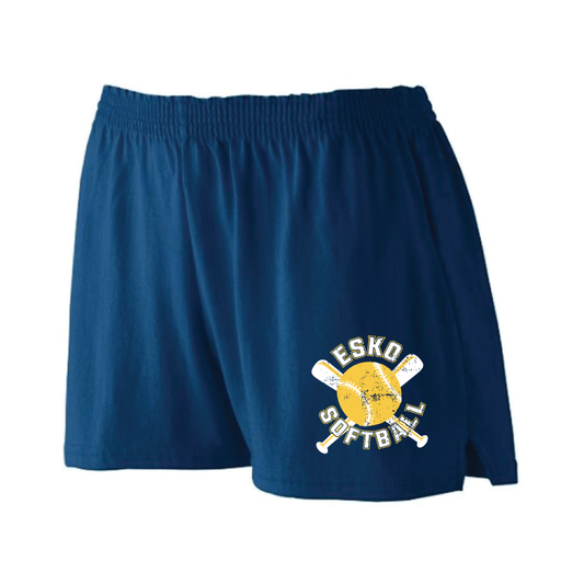 Esko Softball Girls' Trim Fit Jersey Shorts