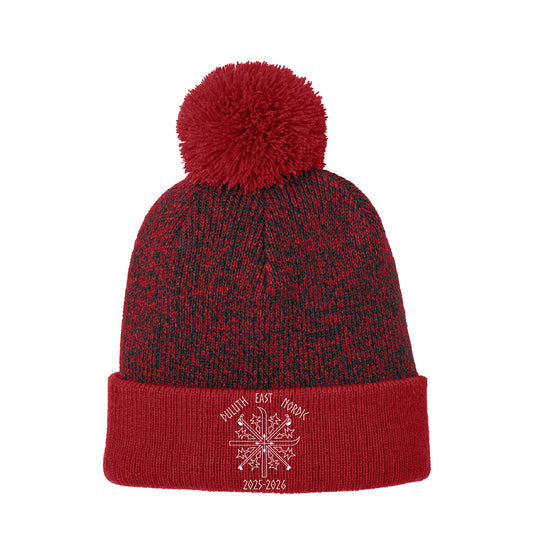 Duluth East Nordic Team Halftime Heather Pom Beanie