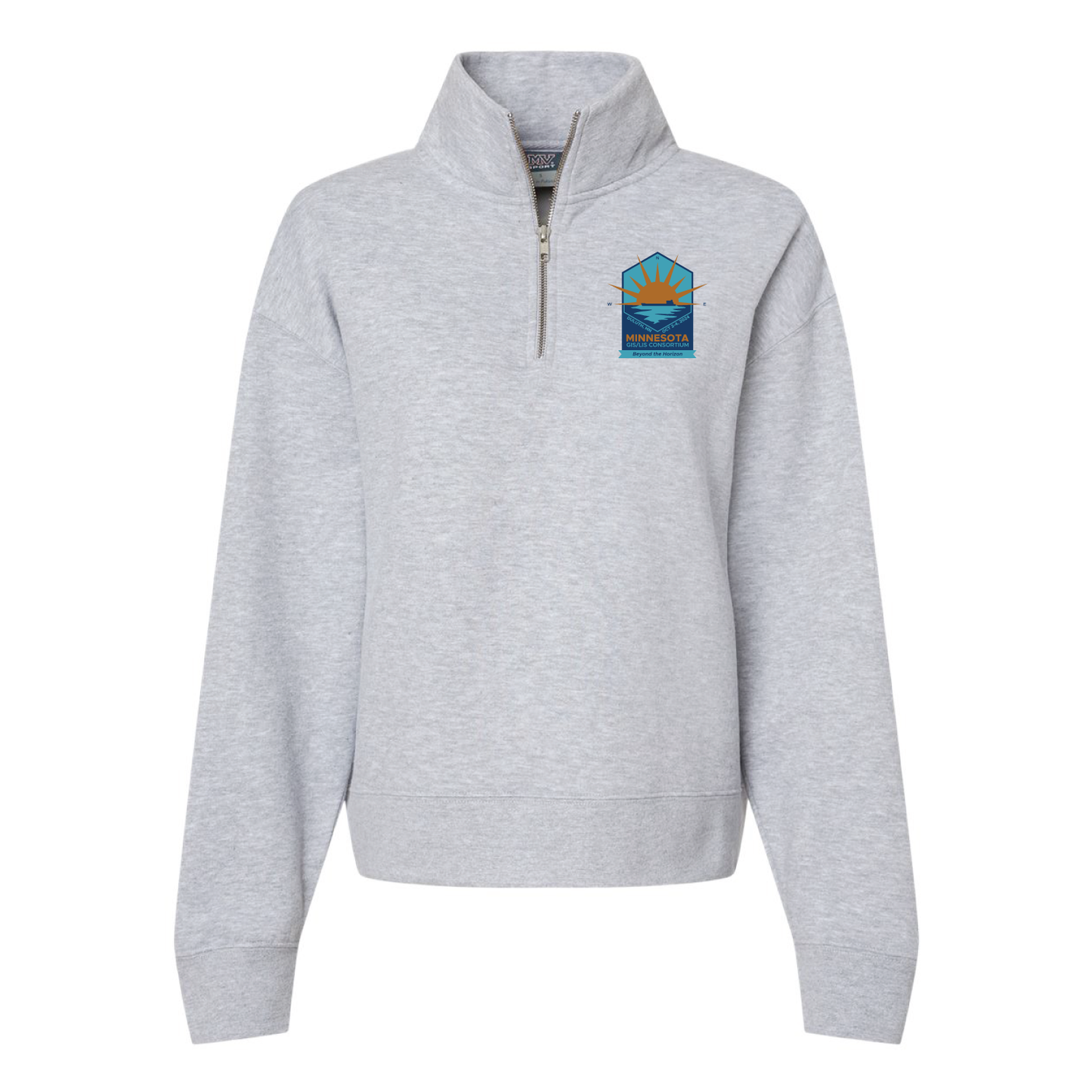 MN GIS/LIS Women's Sueded Fleece Quarter-Zip Sweatshirt Conference Logo