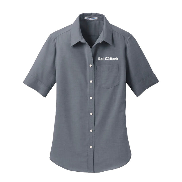 Bell Bank Ladies Short Sleeve SuperPro™ Oxford Shirt - DSP On Demand