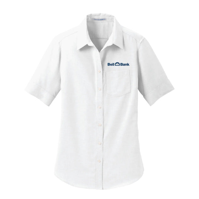 Bell Bank Ladies Short Sleeve SuperPro™ Oxford Shirt - DSP On Demand