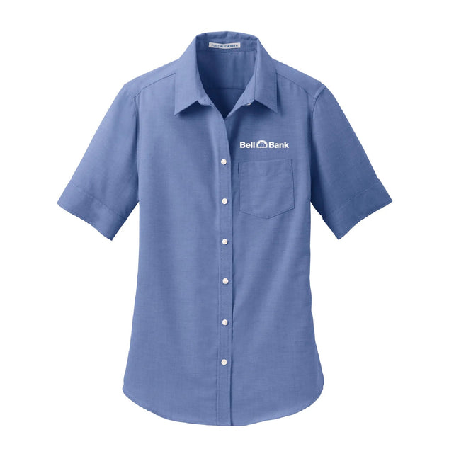 Bell Bank Ladies Short Sleeve SuperPro™ Oxford Shirt - DSP On Demand