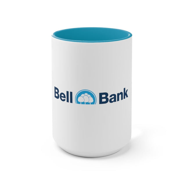 Bell Bank Two-Tone Coffee Mugs, 15oz - DSP On Demand