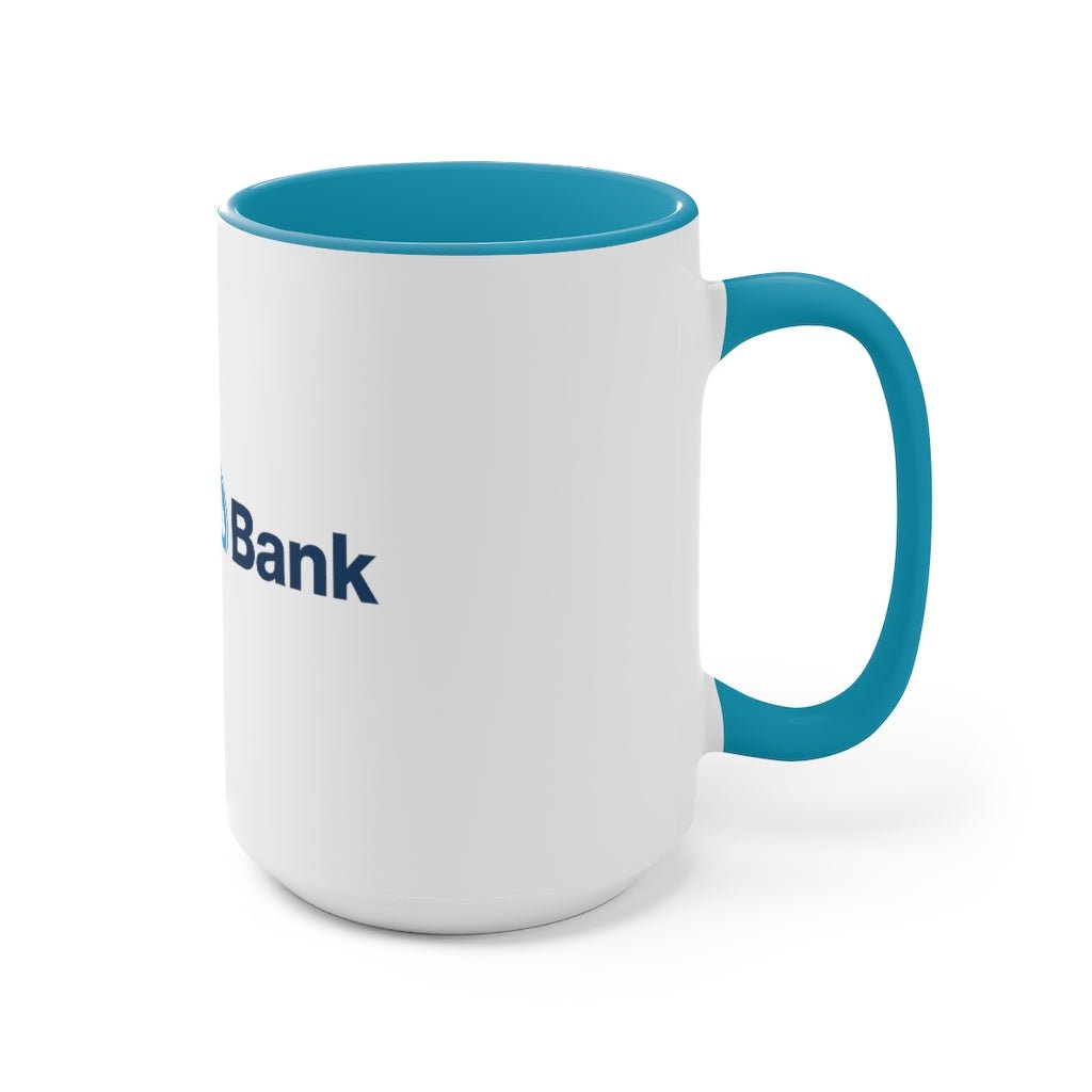 Bell Bank Two-Tone Coffee Mugs, 15oz - DSP On Demand