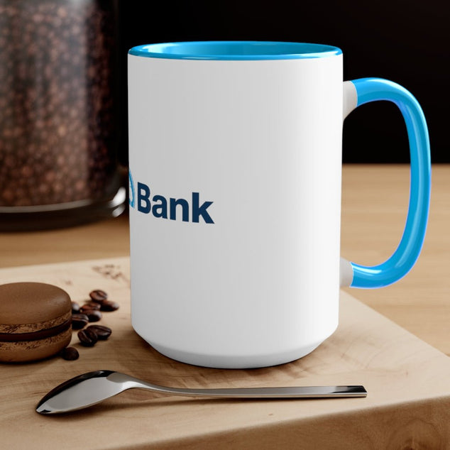 Bell Bank Two-Tone Coffee Mugs, 15oz - DSP On Demand