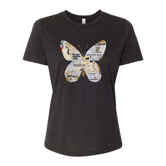 Boogie Gopher Butterfly Women’s Relaxed Fit Triblend Tee - DSP On Demand