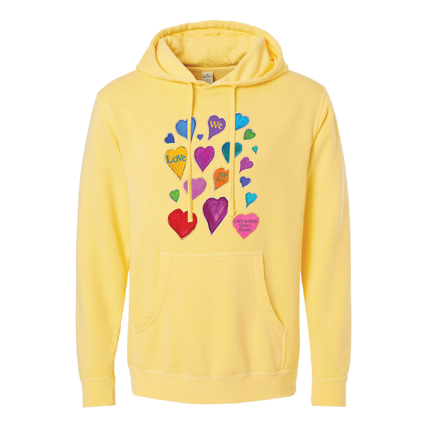 Boogie Gopher Hearts Unisex Midweight Pigment-Dyed Hooded Sweatshirt - DSP On Demand