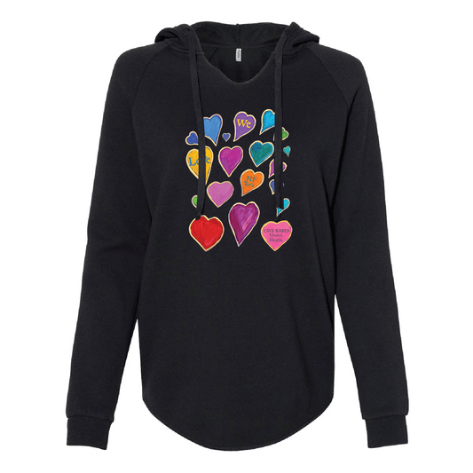 Boogie Gopher Hearts Women’s Lightweight California Wave Wash Hooded Sweatshirt - DSP On Demand