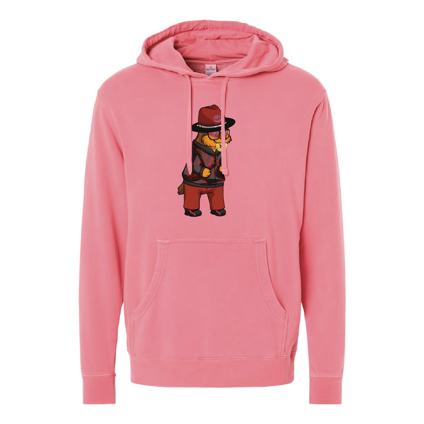 Boogie Gopher Red Unisex Midweight Pigment-Dyed Hooded Sweatshirt - DSP On Demand