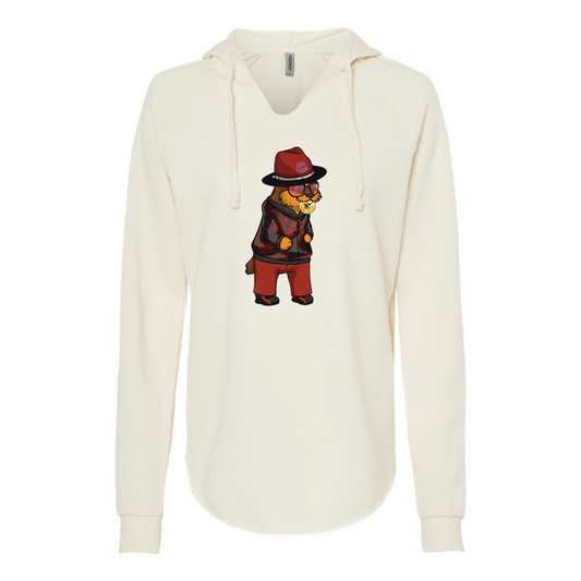 Boogie Gopher Red Women's California Wave Wash Crewneck Sweatshirt - DSP On Demand