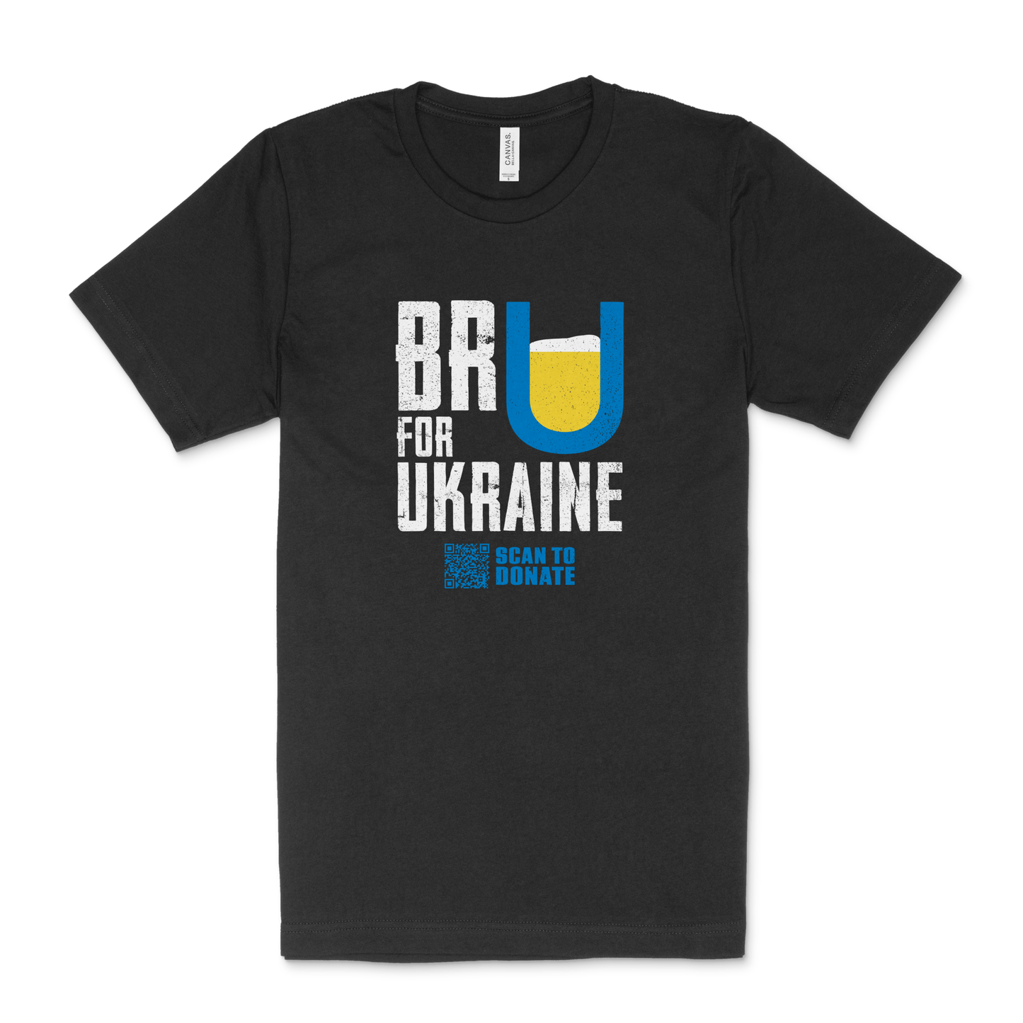 Bru For Ukraine - Black Tee - DSP On Demand