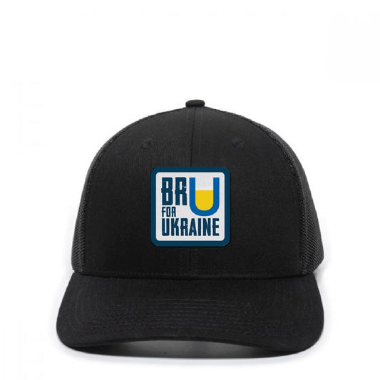 Bru For Ukraine - Black Trucker Hat - DSP On Demand