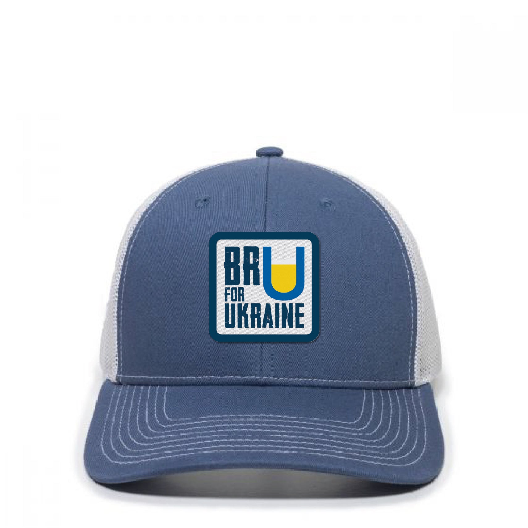 Bru For Ukraine - Blue/White Trucker Hat - DSP On Demand