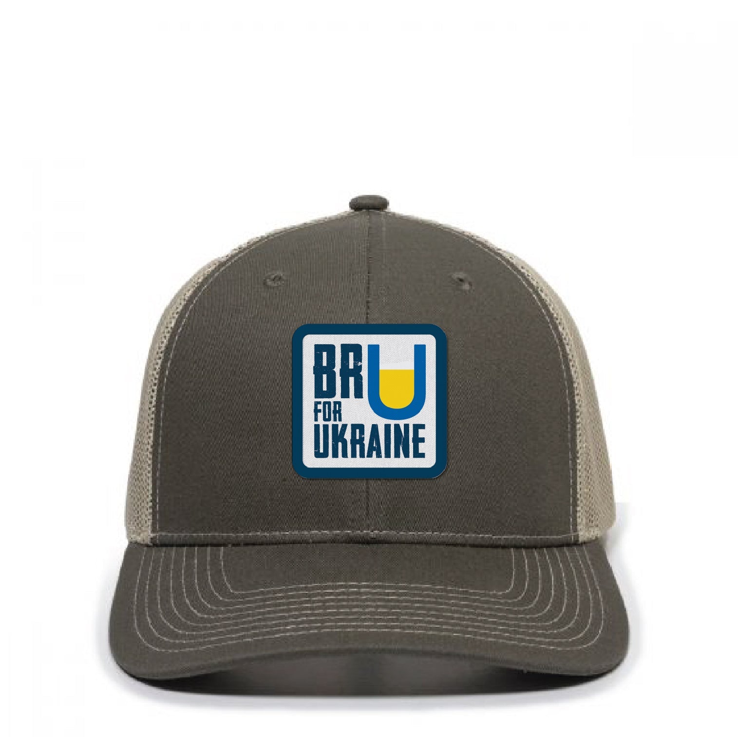 Bru For Ukraine - Olive/Khaki Trucker Hat - DSP On Demand