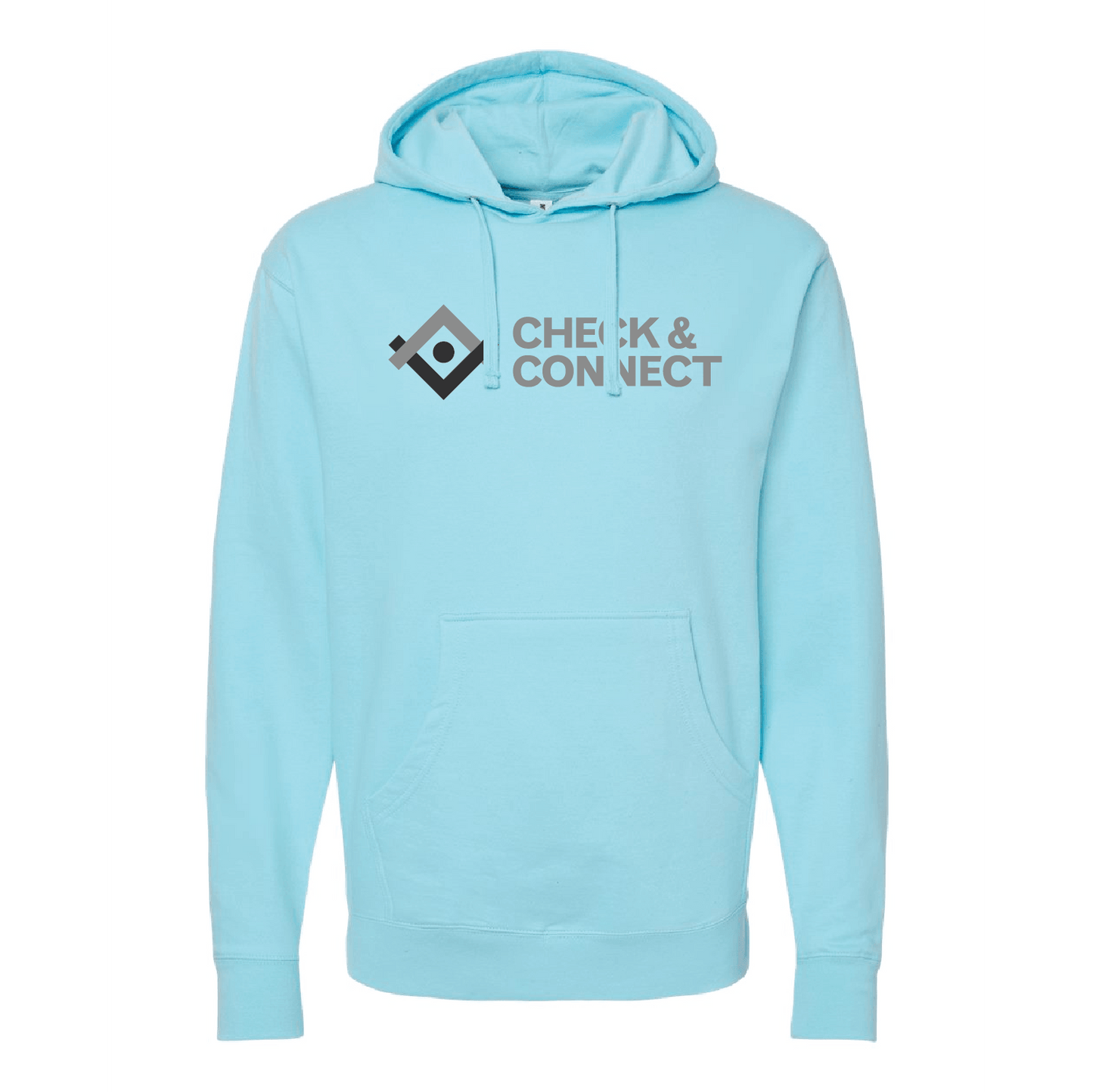 Check and Connect Unisex Midweight Hooded Sweatshirt - DSP On Demand