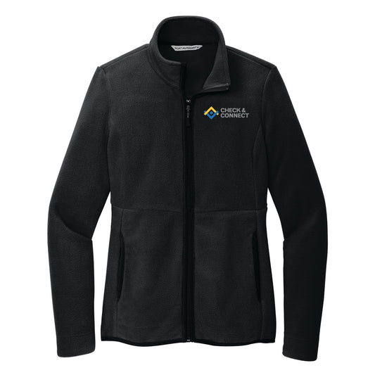 Check and Connect Women's Fleece Jacket - DSP On Demand