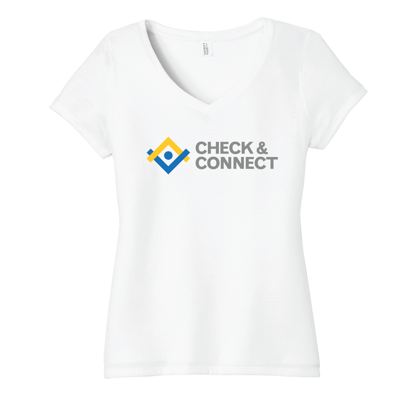 Check and Connect Women’s V-Neck Tee - DSP On Demand