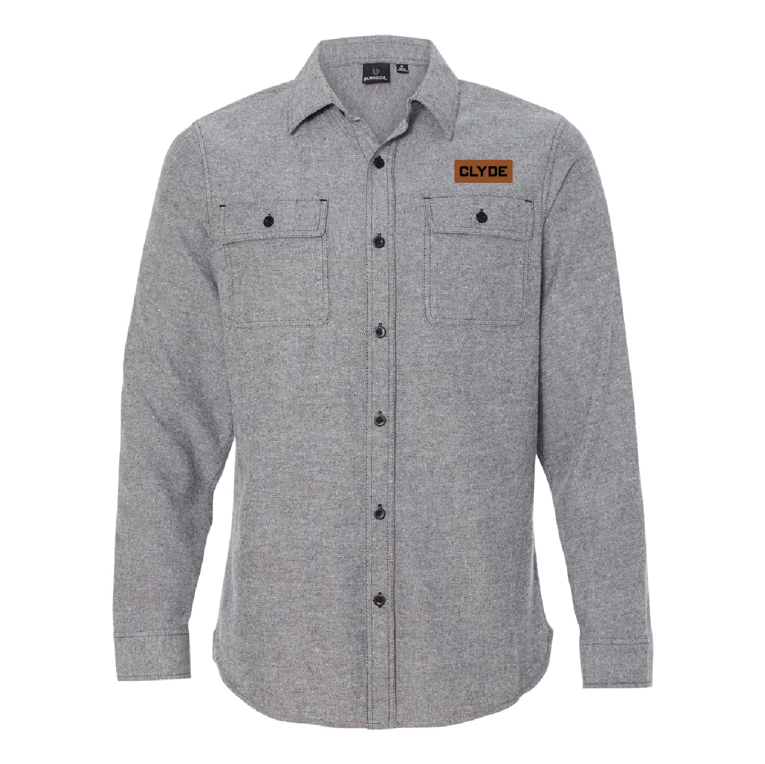Clyde Solid Long Sleeve Flannel Shirt - DSP On Demand