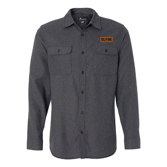 Clyde Solid Long Sleeve Flannel Shirt - DSP On Demand