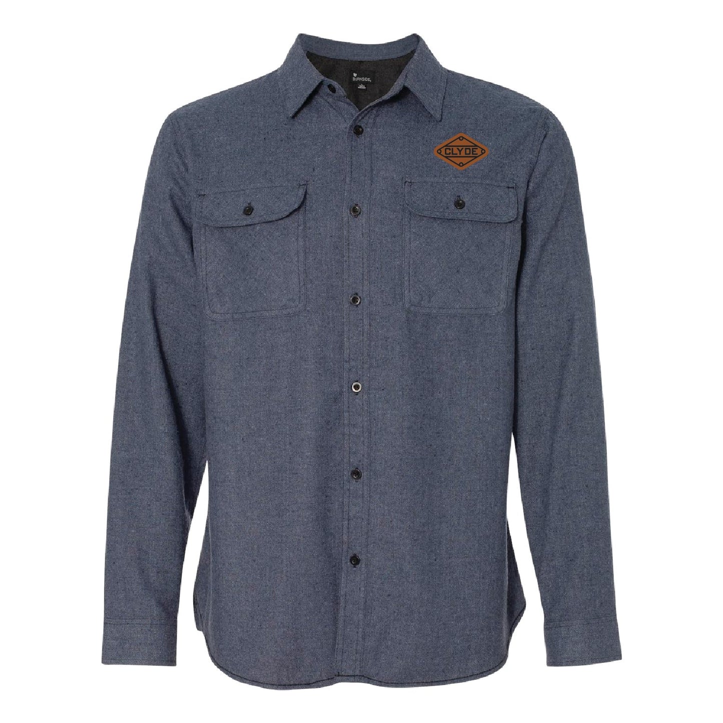 Clyde Solid Long Sleeve Flannel Shirt - DSP On Demand