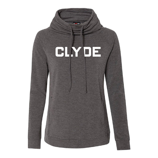 Clyde Women's Faux Cashmere Funnel Neck Sweatshirt - DSP On Demand