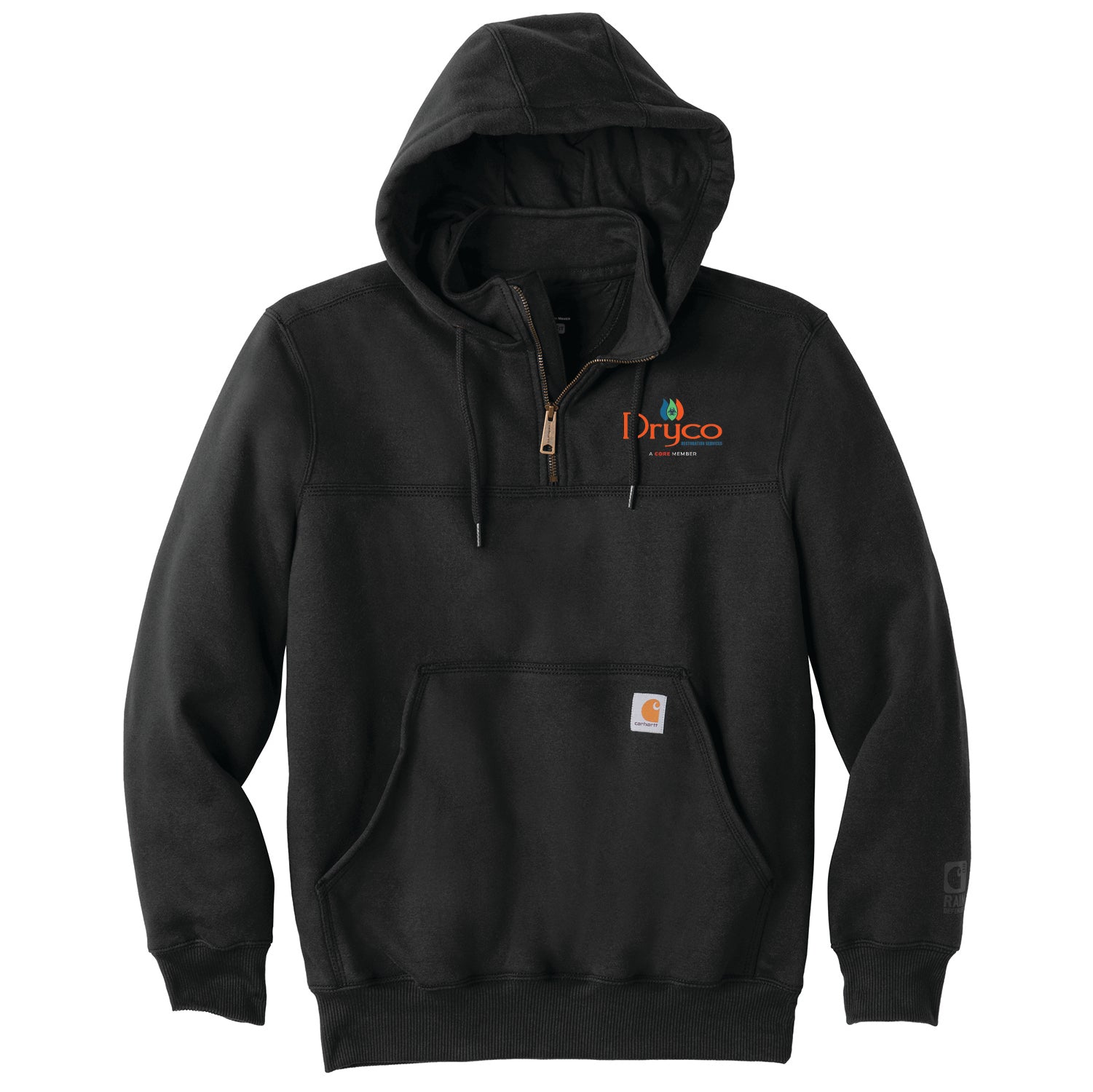 Dryco Carhartt ® Rain Defender ® Paxton Heavyweight Hooded Zip Mock Sweatshirt - DSP On Demand