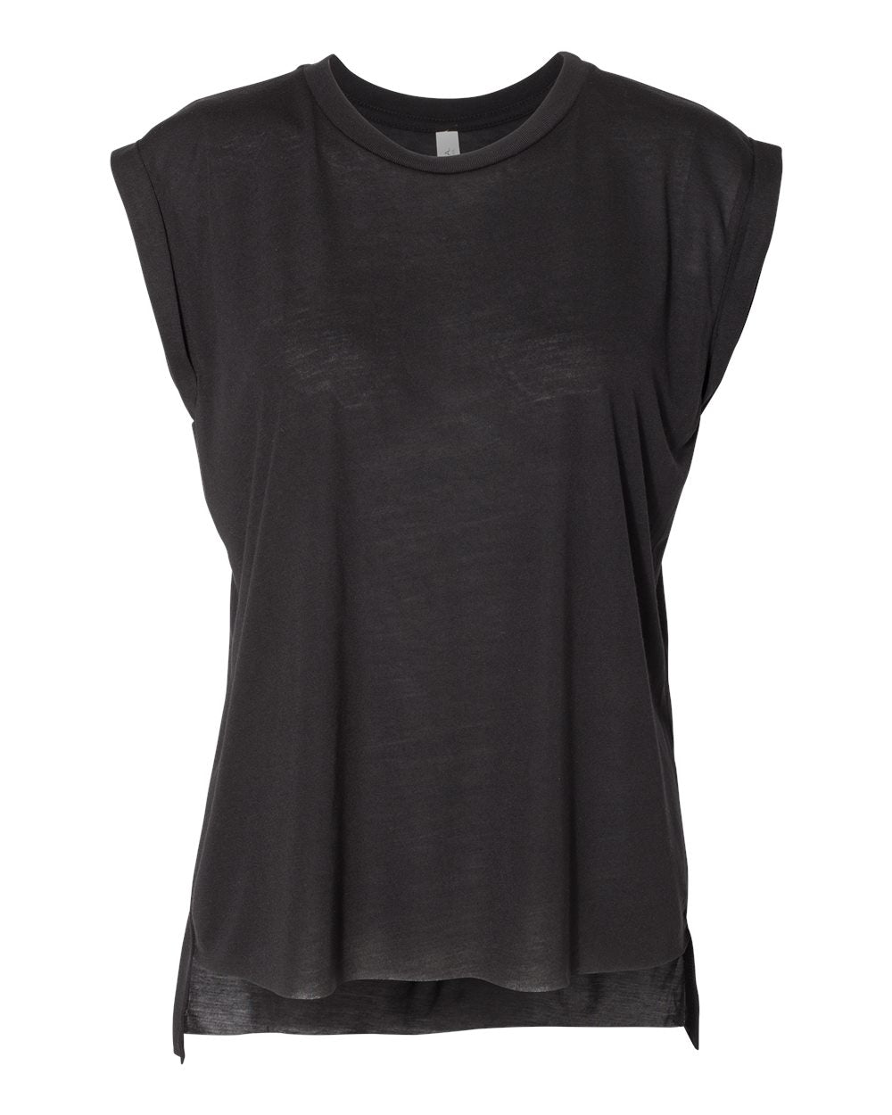 DSP BLANKS Bella Canvas Women’s Flowy Rolled Cuffs Muscle Tee - DSP On Demand