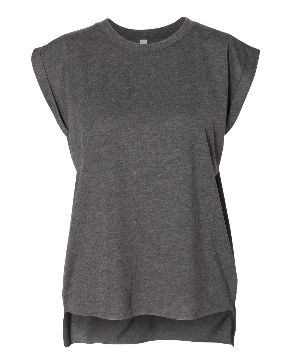 DSP BLANKS Bella Canvas Women’s Flowy Rolled Cuffs Muscle Tee - DSP On Demand