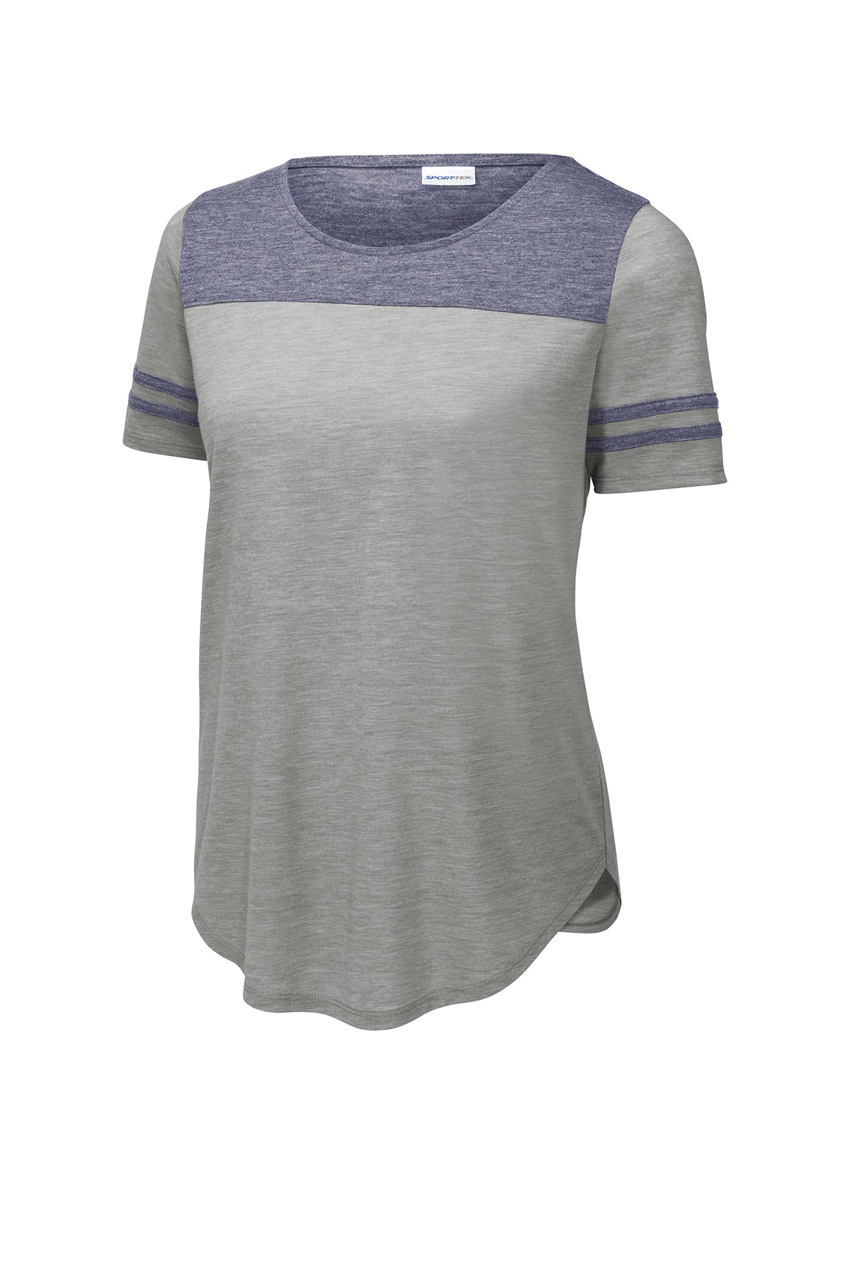 DSP BLANKS Sport-Tek ® Ladies PosiCharge ® Tri-Blend Wicking Fan Tee - DSP On Demand