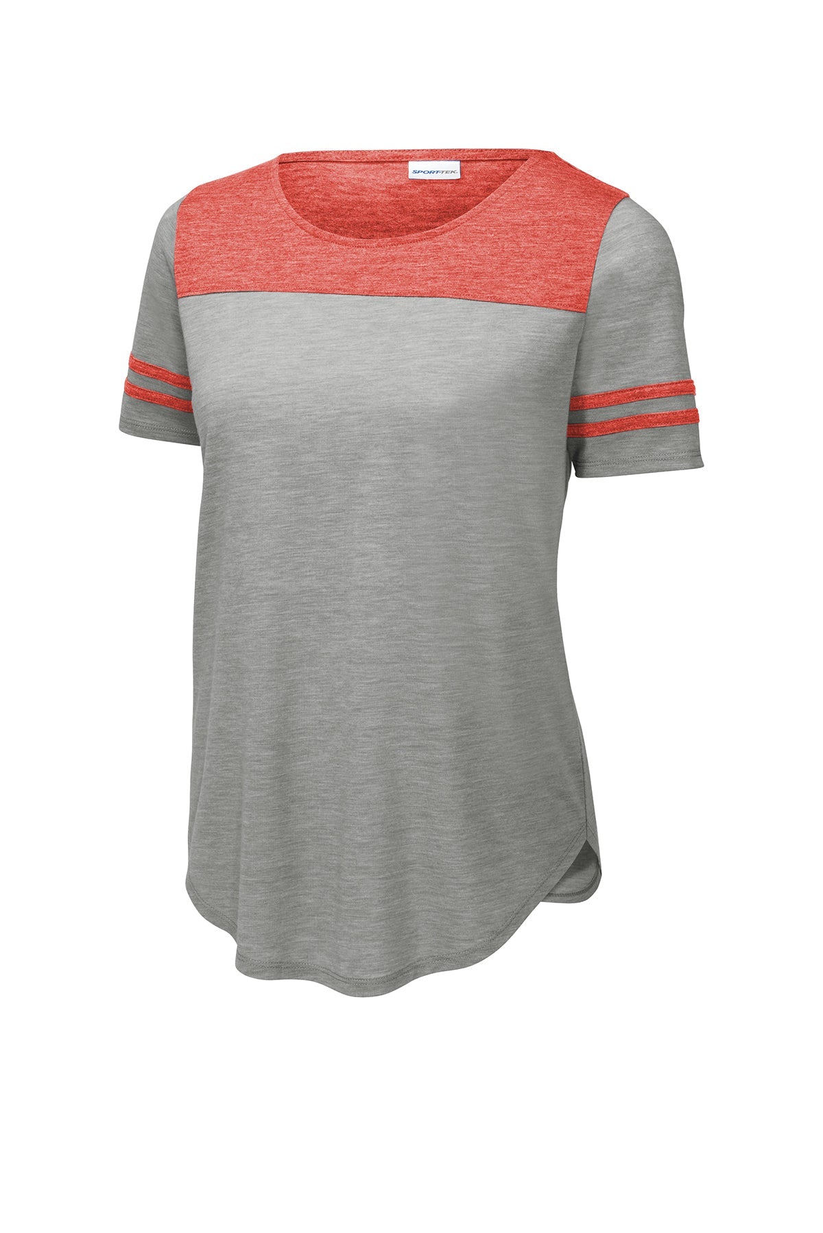 DSP BLANKS Sport-Tek ® Ladies PosiCharge ® Tri-Blend Wicking Fan Tee - DSP On Demand