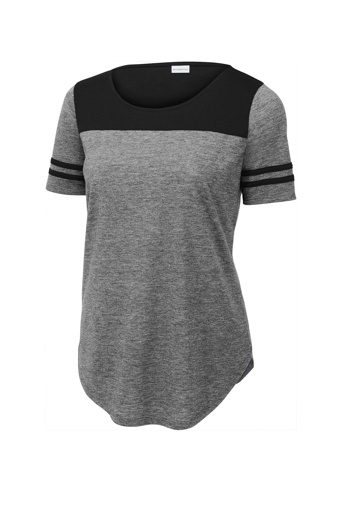 DSP BLANKS Sport-Tek ® Ladies PosiCharge ® Tri-Blend Wicking Fan Tee - DSP On Demand