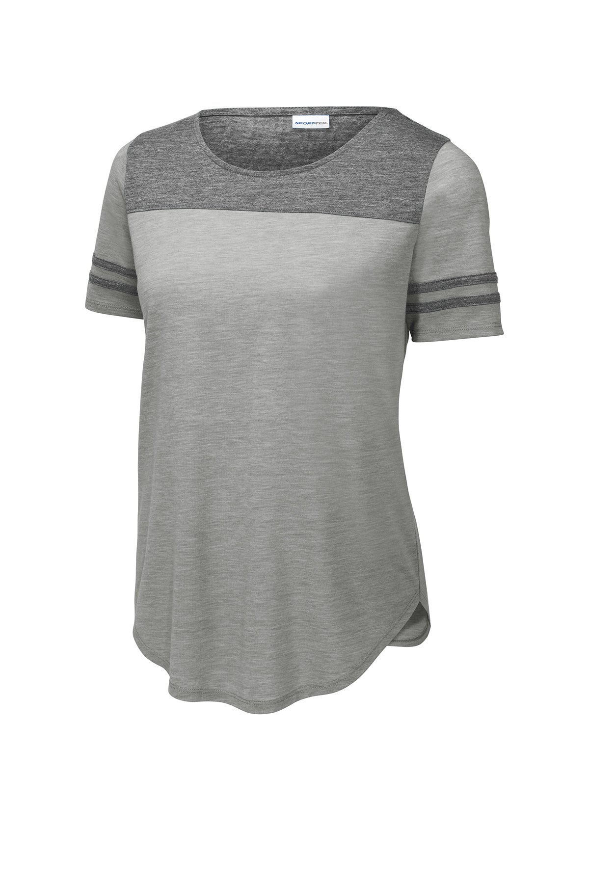DSP BLANKS Sport-Tek ® Ladies PosiCharge ® Tri-Blend Wicking Fan Tee - DSP On Demand
