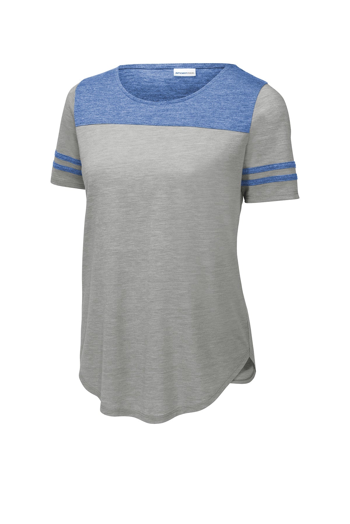 DSP BLANKS Sport-Tek ® Ladies PosiCharge ® Tri-Blend Wicking Fan Tee - DSP On Demand