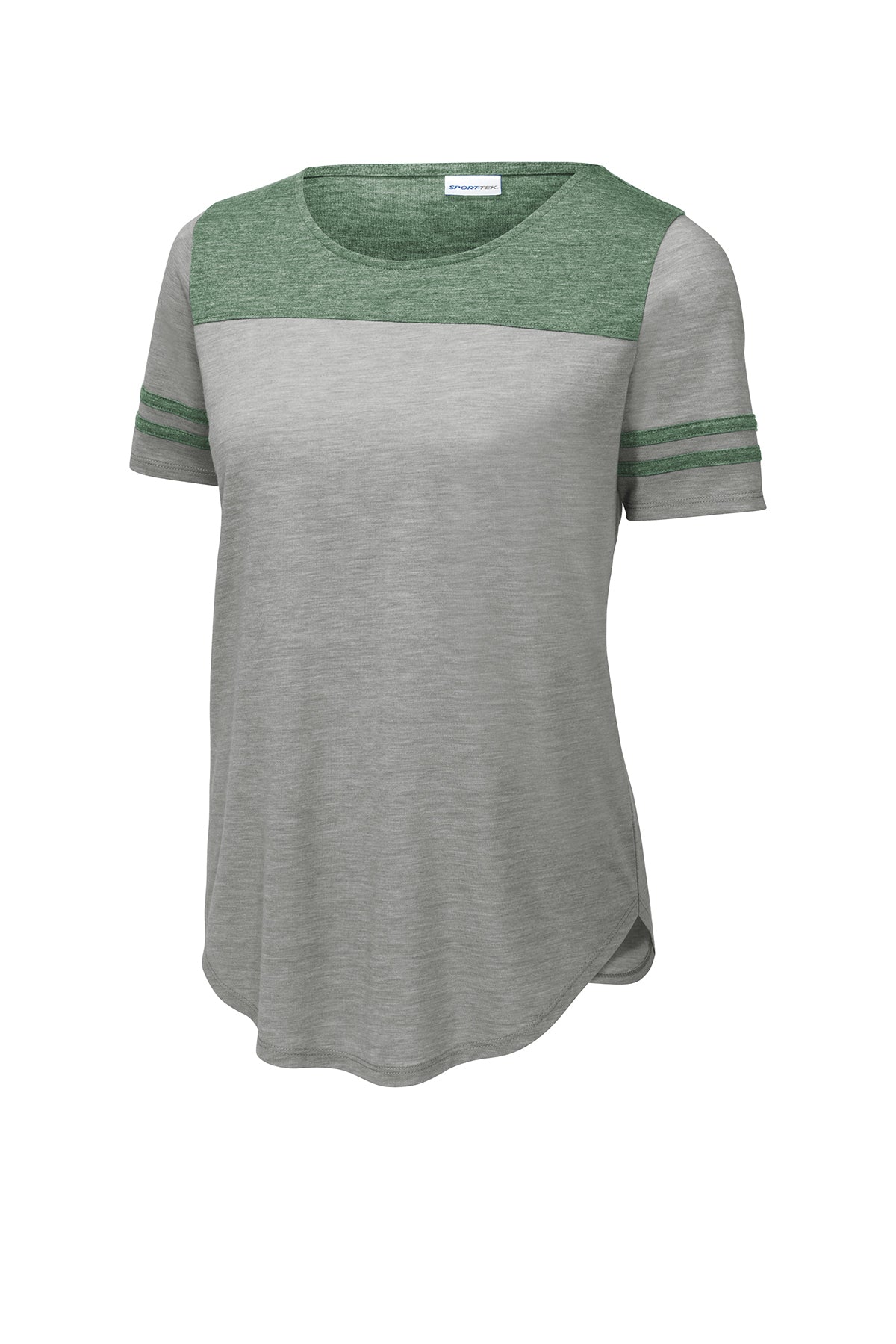 DSP BLANKS Sport-Tek ® Ladies PosiCharge ® Tri-Blend Wicking Fan Tee - DSP On Demand