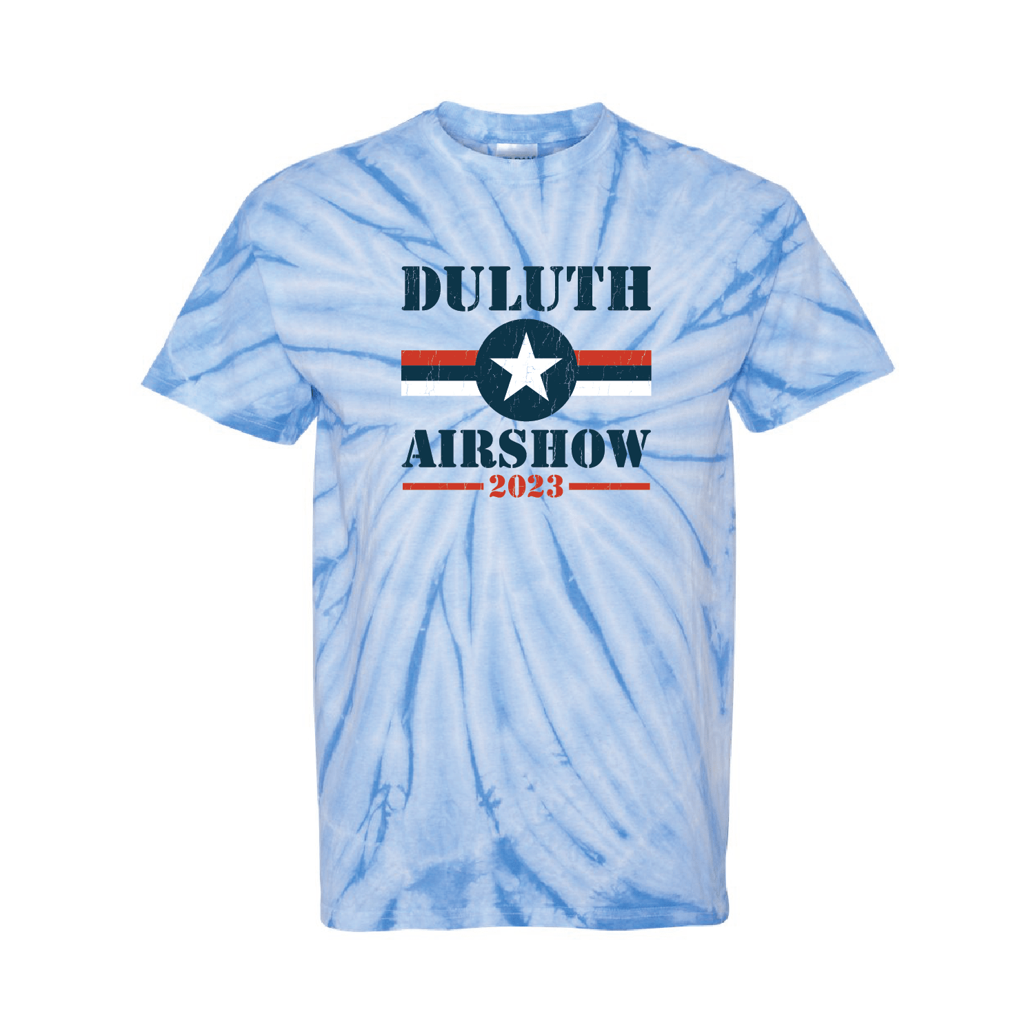 Duluth Airshow 2023 Tie-Dyed T-Shirt - DSP On Demand