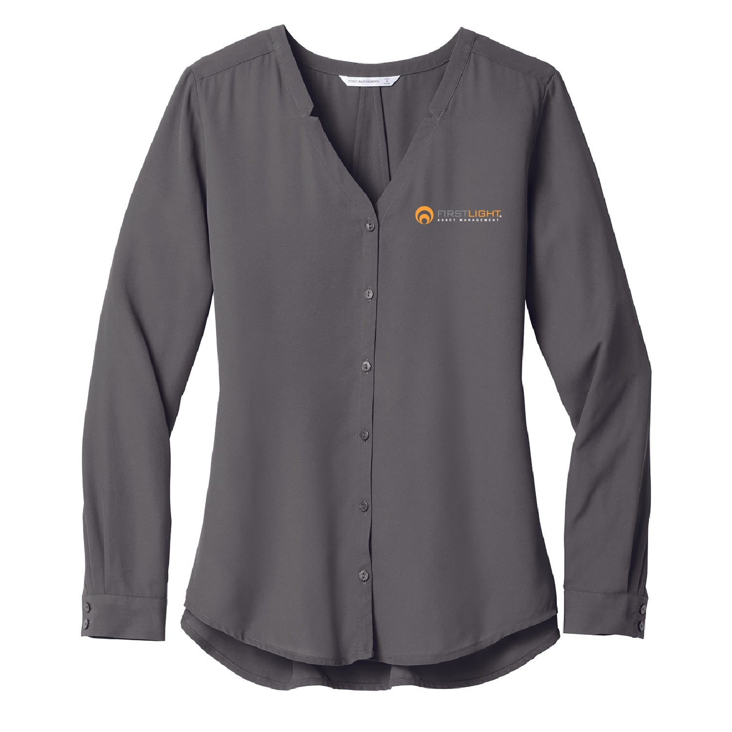 First Light Ladies Long Sleeve Button-Front Blouse - DSP On Demand