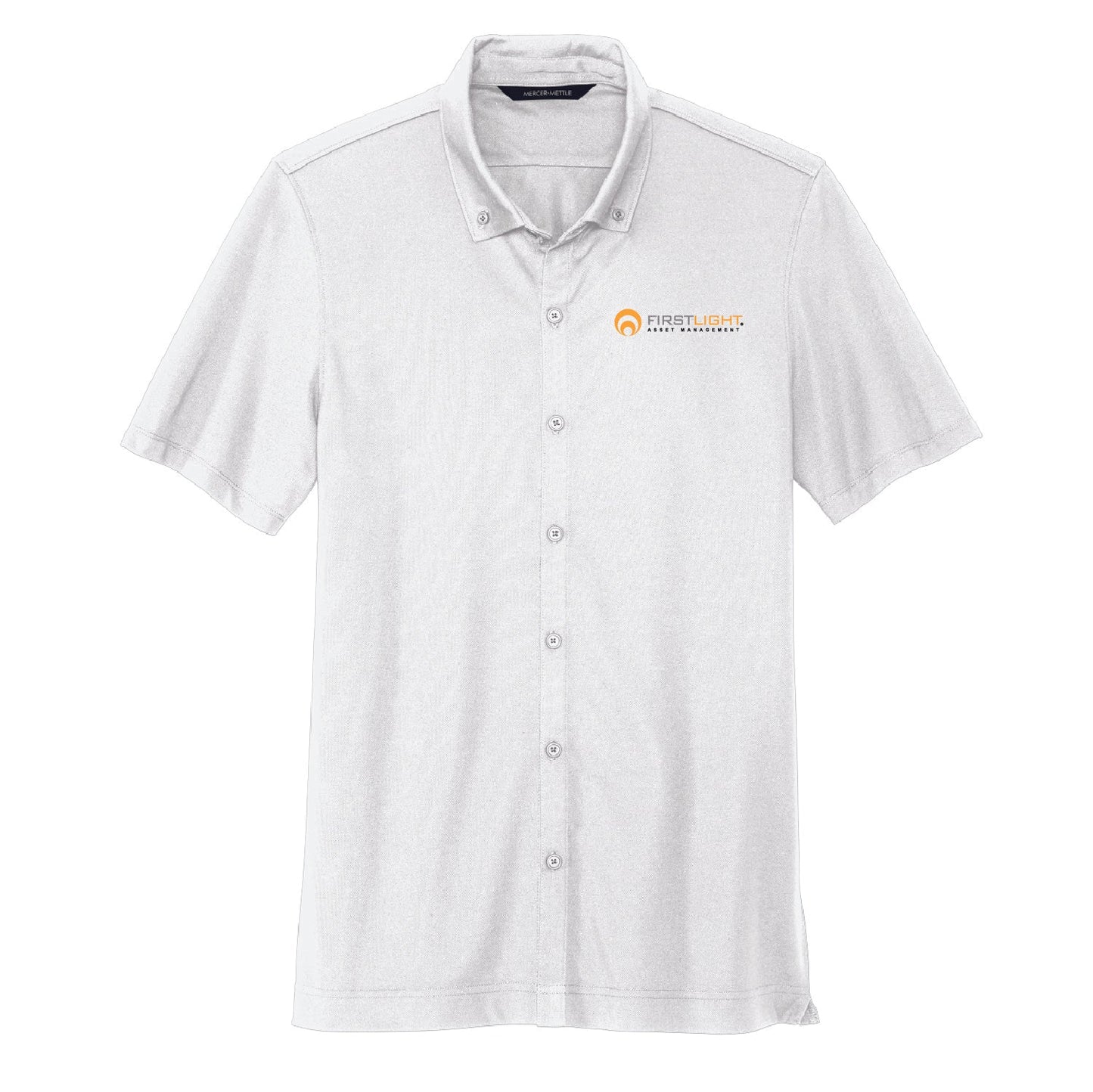 First Light Stretch Pique Full-Button Polo - DSP On Demand