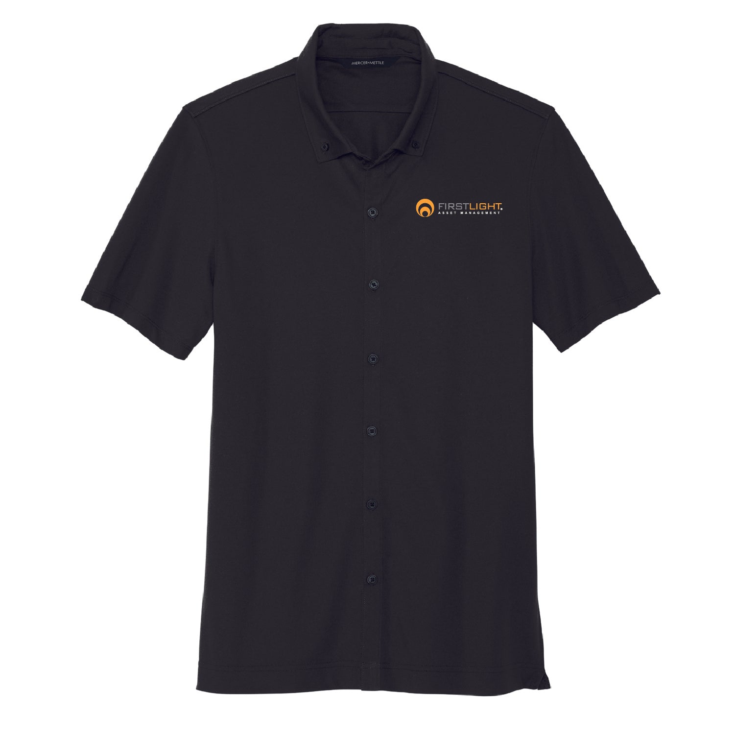 First Light Stretch Pique Full-Button Polo - DSP On Demand