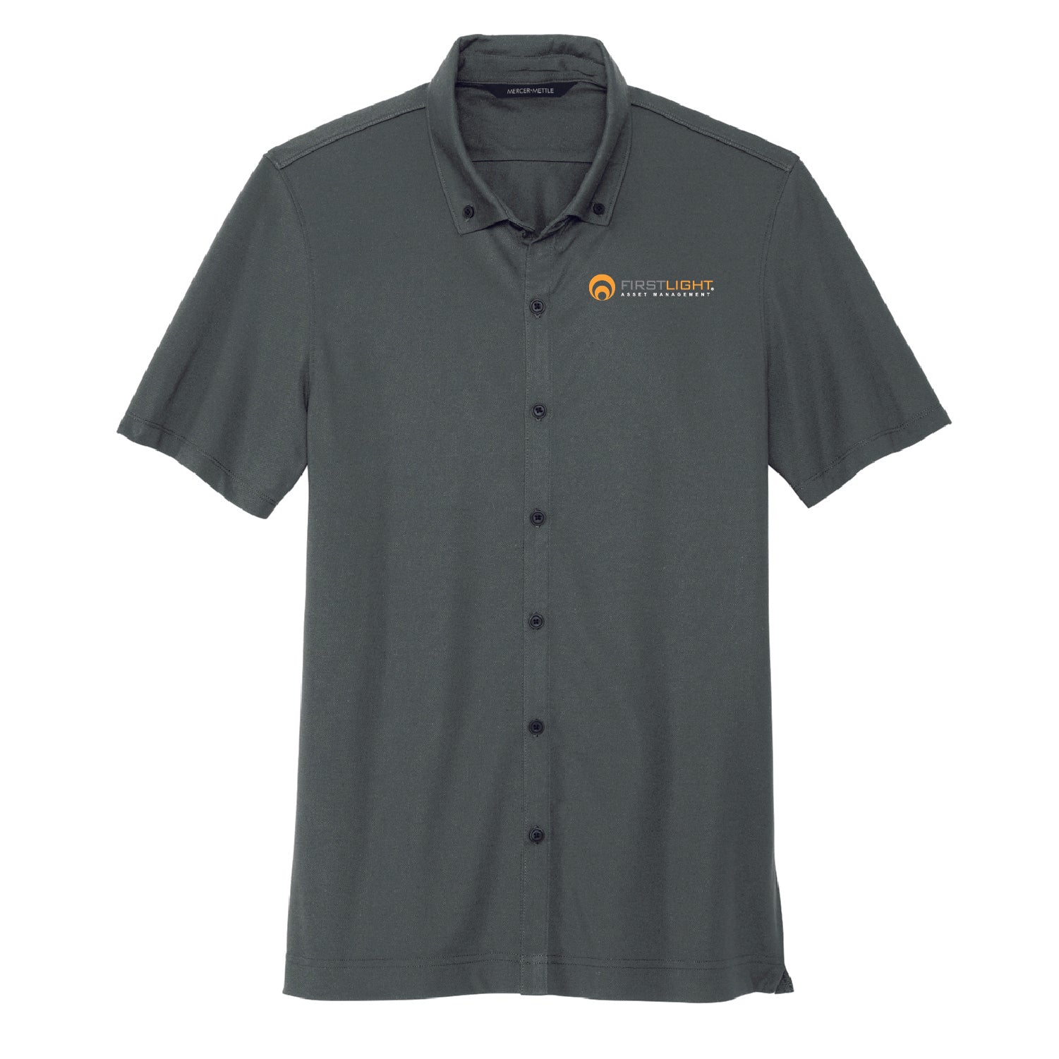 First Light Stretch Pique Full-Button Polo - DSP On Demand