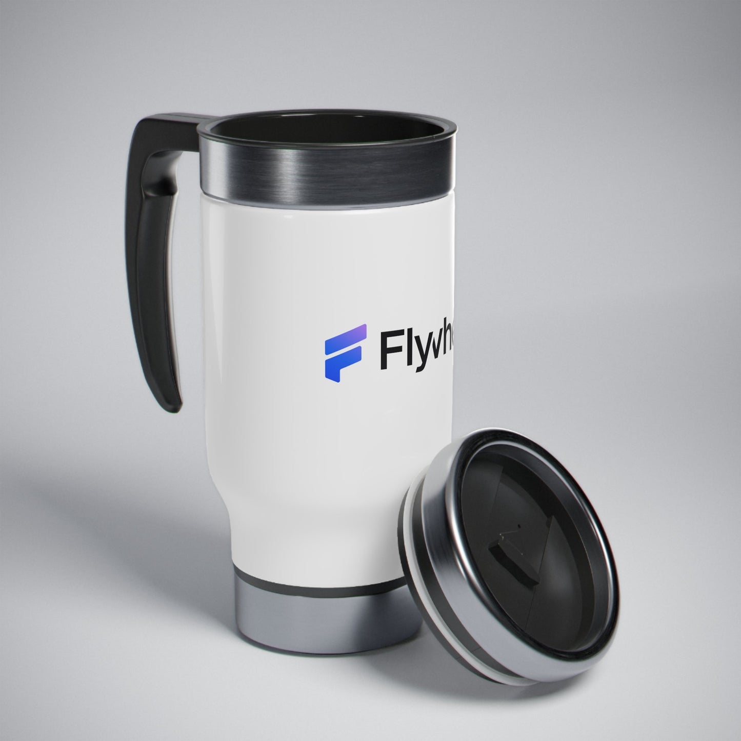 Flywheel Stainless Steel Travel Mug with Handle, 14oz - DSP On Demand