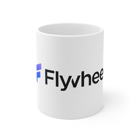 Flywheel White Ceramic Mug - DSP On Demand