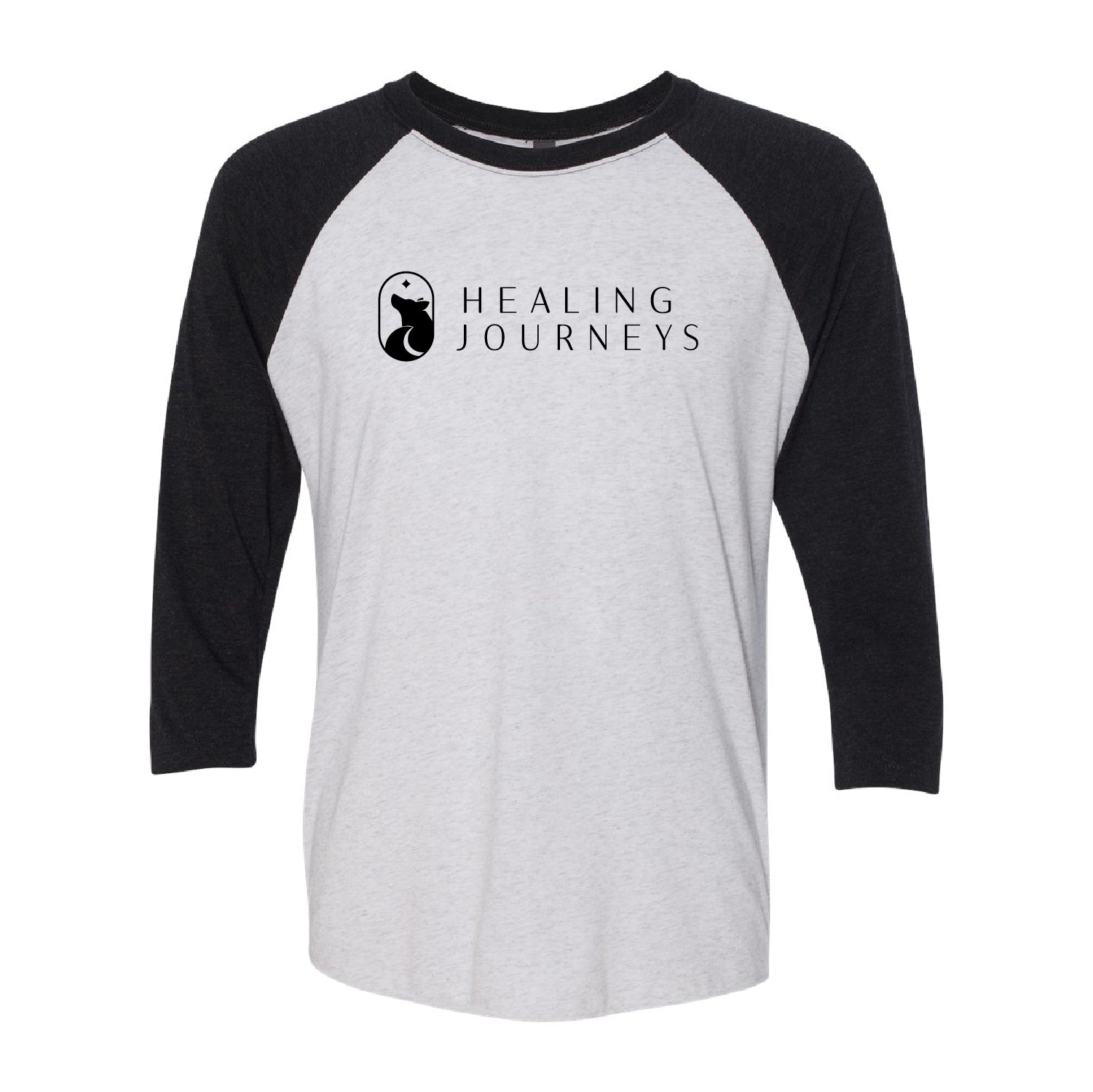 Healing Journeys Unisex Tri-Blend 3/4-Sleeve Raglan Tee - DSP On Demand